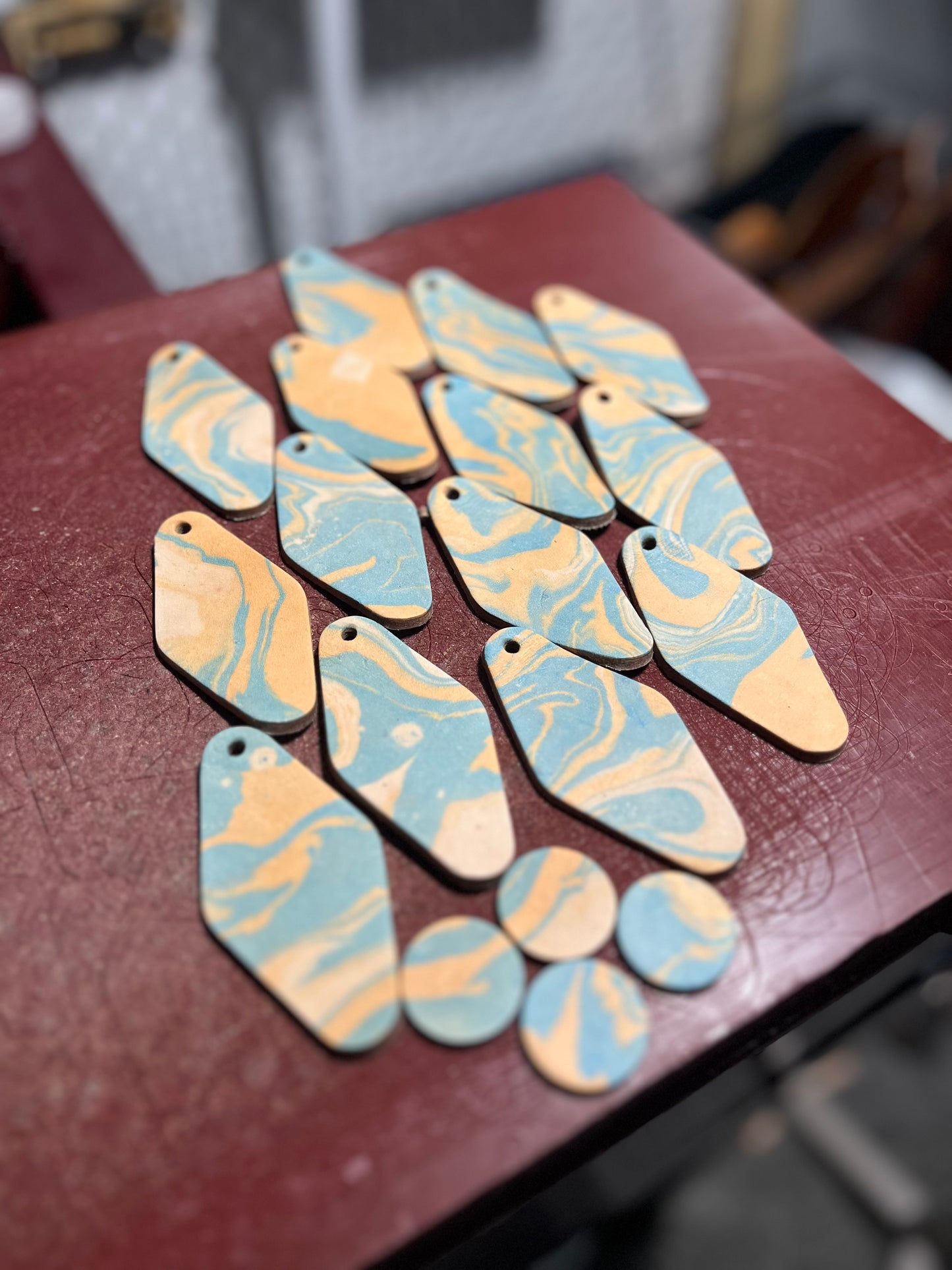 Marbled Motel Keychain