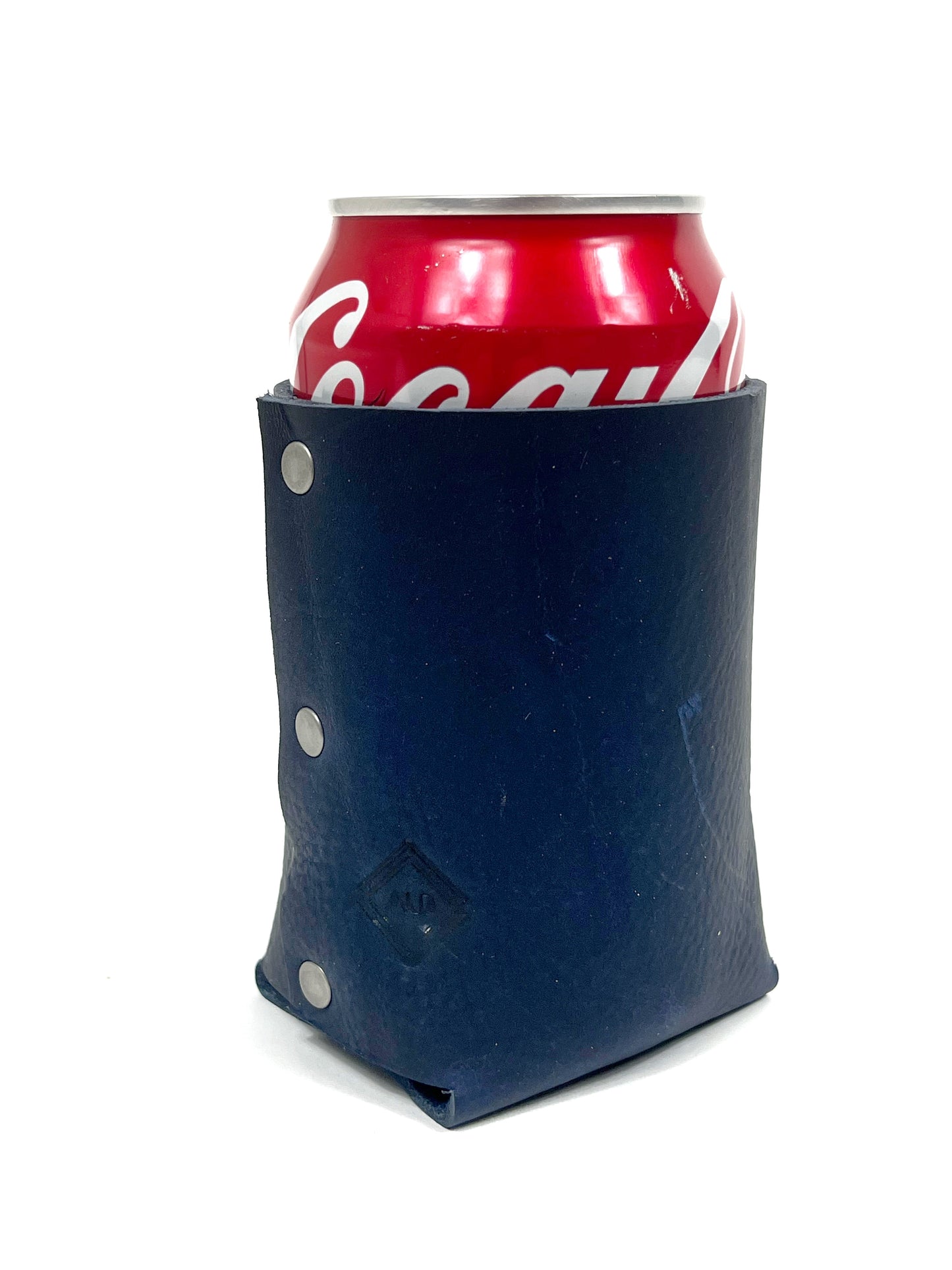Leather Can Koozie - Navy