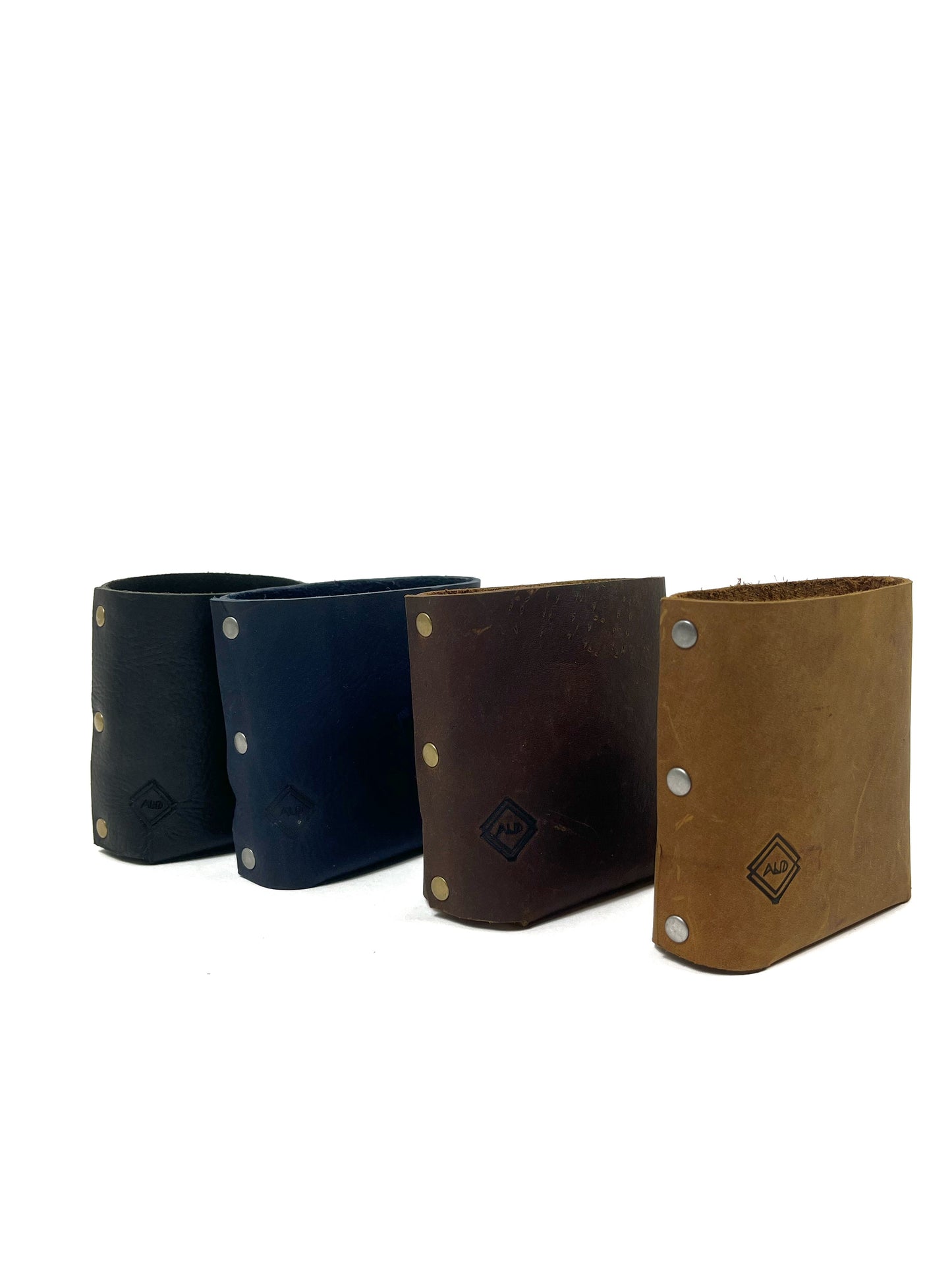 Leather Can Koozie - Navy