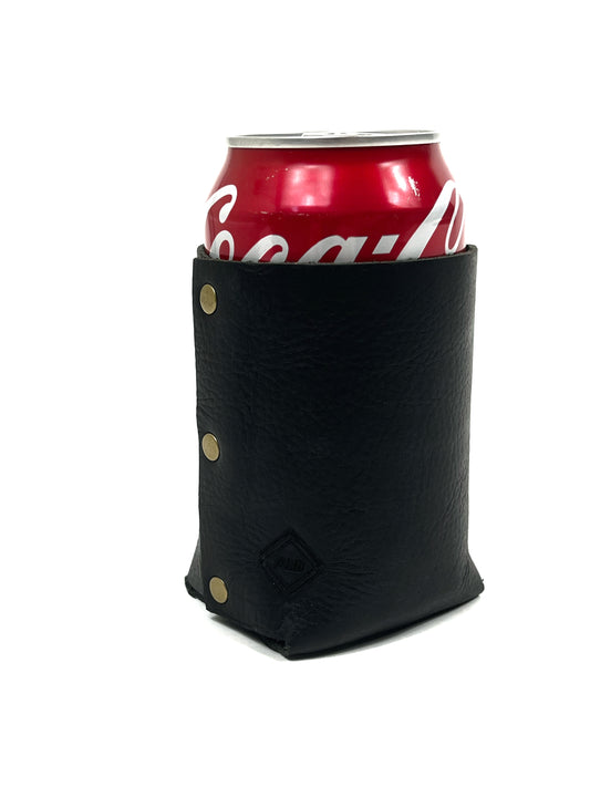 Leather Can Koozie - Black