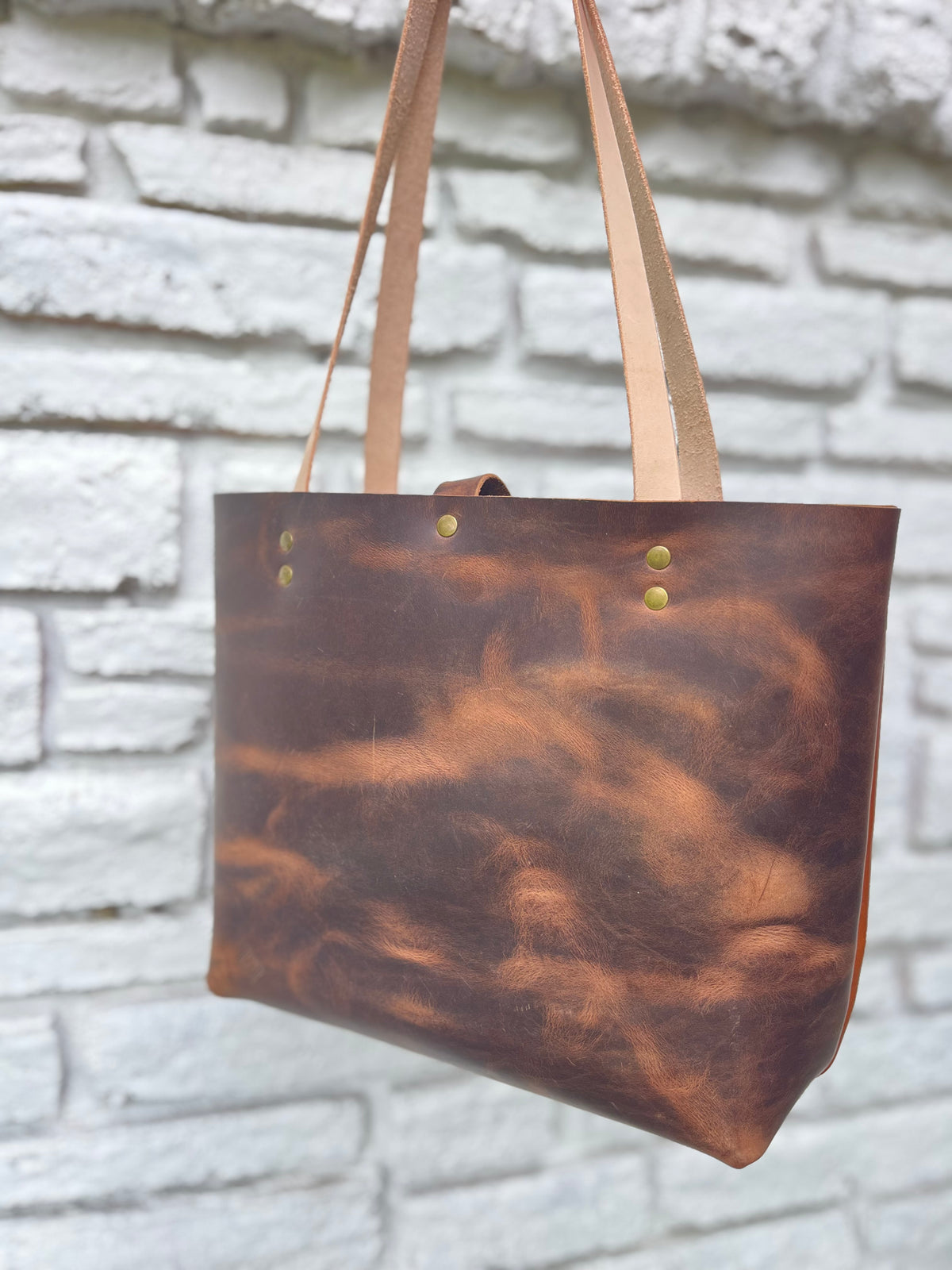 Everyday Tote - Brown/Chestnut & Antique Brass