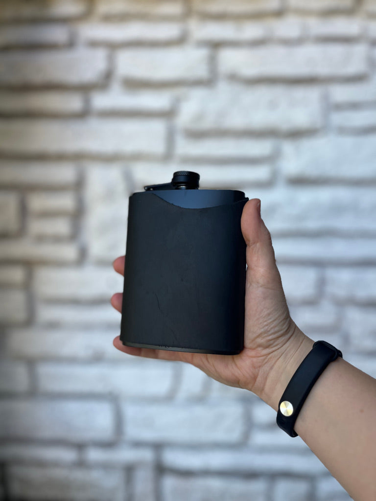 Leather Flask - Black