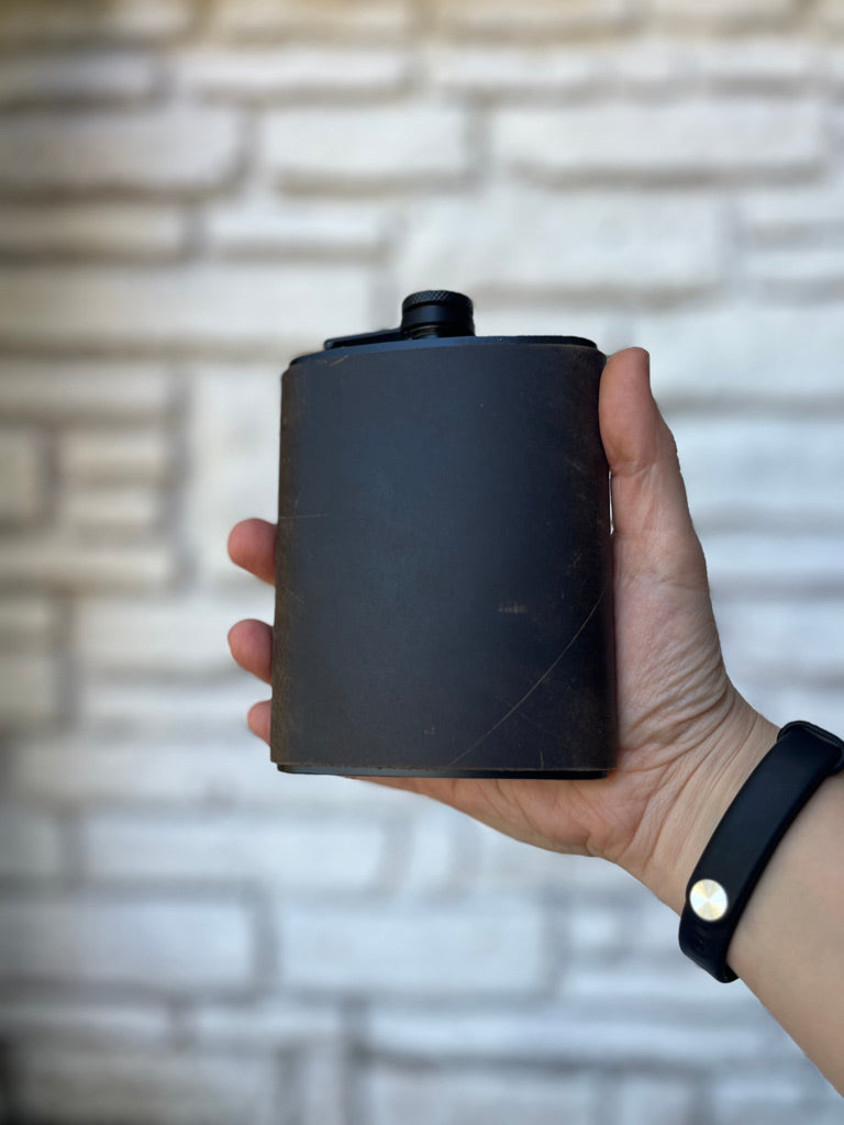 Leather Flask - Dark Brown