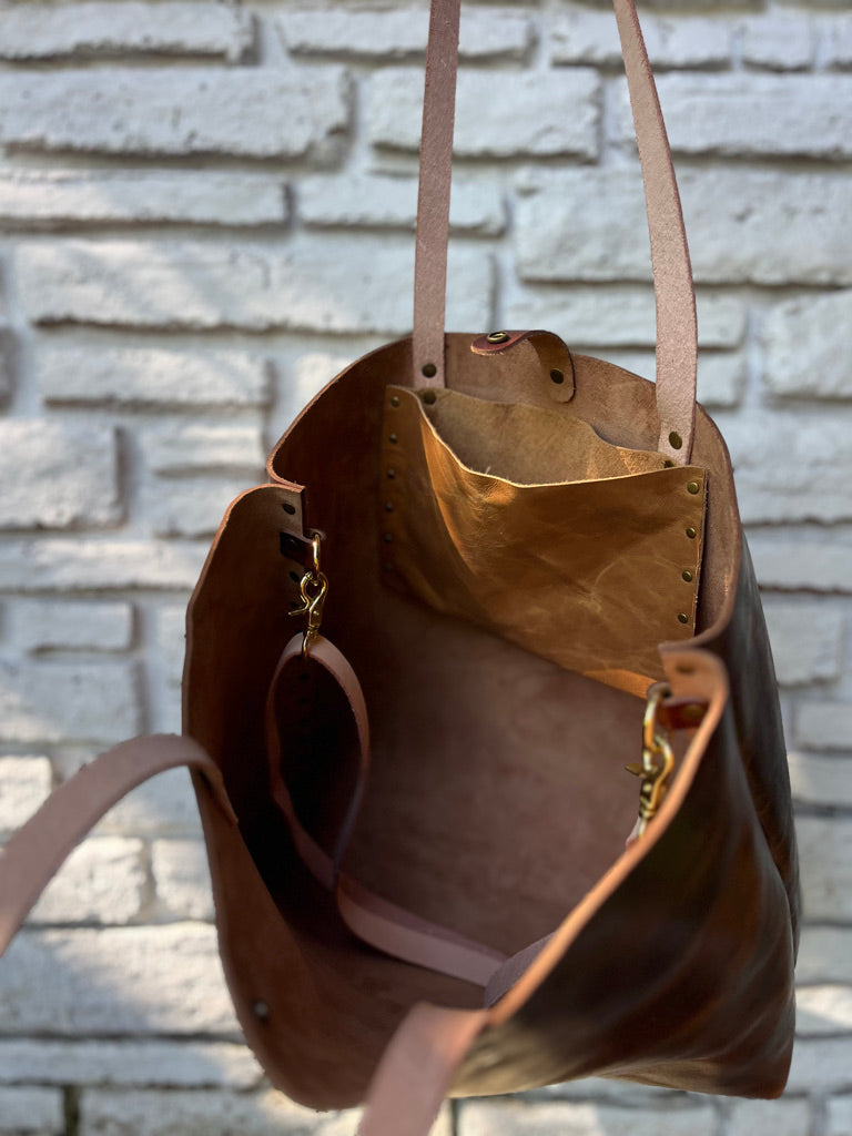 Oversized Work Tote #1121 - Brown