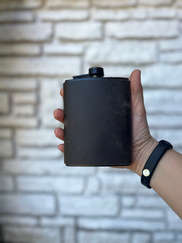 Leather Flask - Dark Brown