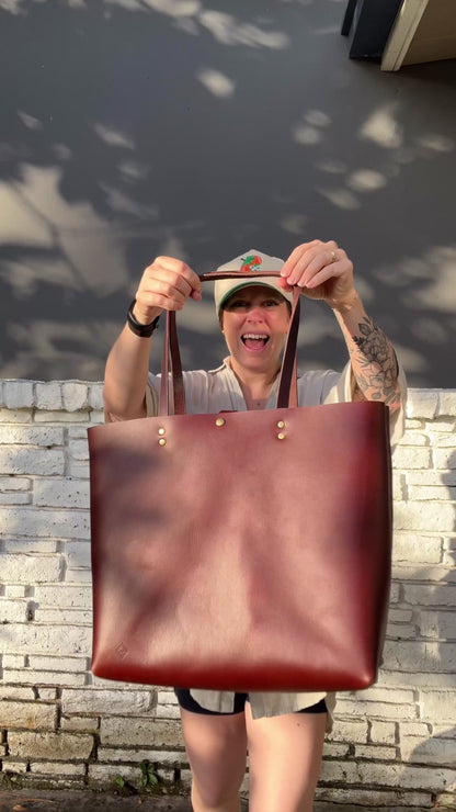 Oversized Work Tote #1122 - Brown