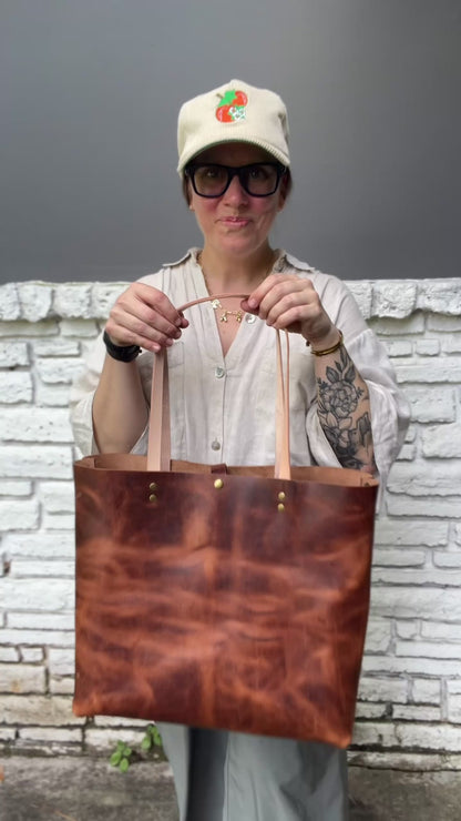 Oversized Work Tote #1121 - Brown