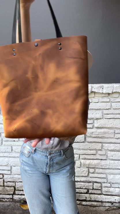 Large Tote - Cognac